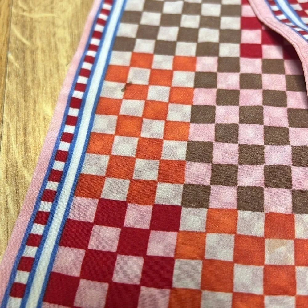 Louis Vuitton 48” 100% Silk Damier Multicolor Scarf Headband Bag Twilly